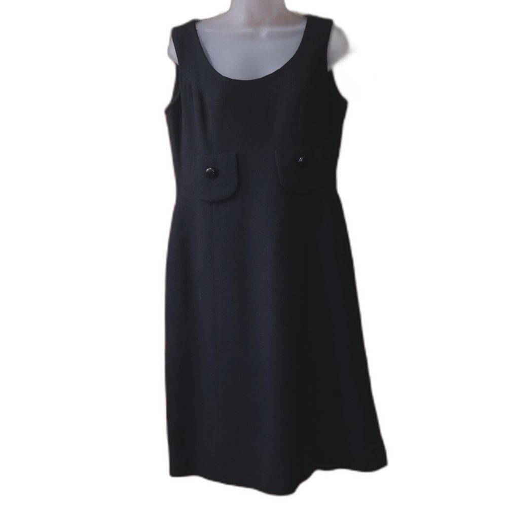 Vintage Unbranded Elegant Black Sleeveless Dress Large